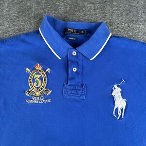 Polo Ralph Lauren Shirt Mens Sz XXL Blue RLPC Summer Classic #3 Big Pony Logo